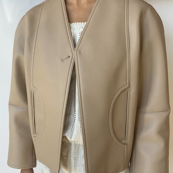 WNDERKAMMER Leather Bomber/Baseball Jacket - Picture 2 of 3